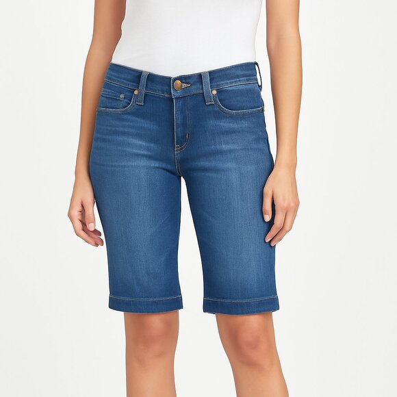 7 For All Mankind Dojo Hot Mama Bermuda Shorts 26 - Picture 1 of 6